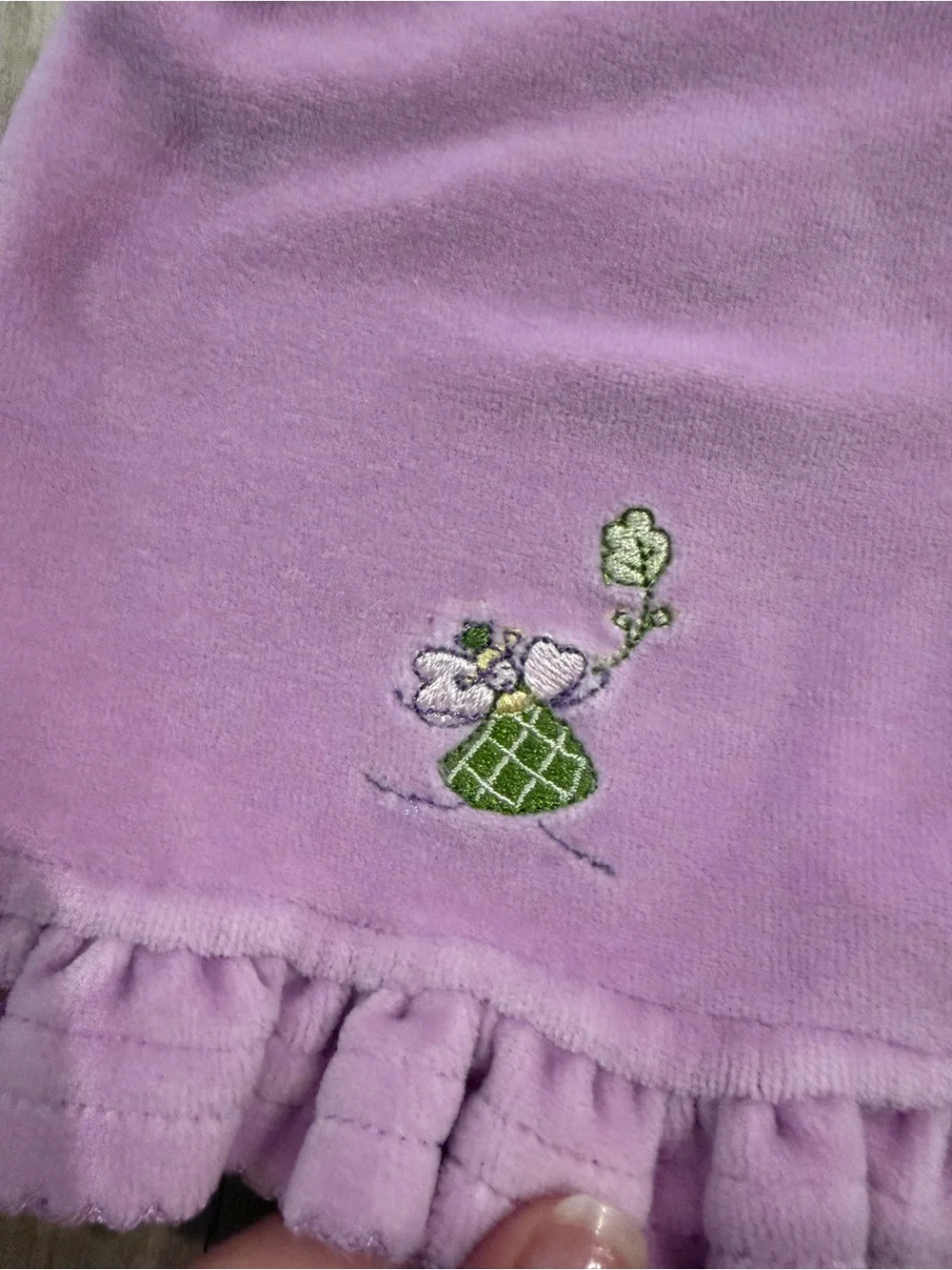 Kissy Kissy Baby Girls White Fairy Print Cardigan reversible with Lavender Trim